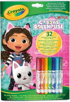 Crayola Книжкa за оцветяване - Gabby's Dollhouse - с маркери - 071662470241 - Онлайн книжарница Ciela | ciela.com