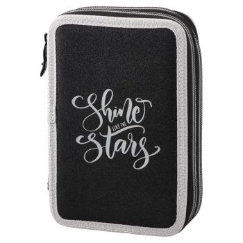 Двоен несесер, пълен, твърд, 2 ципа, Shine - 8600828177230 - Онлайн книжарница Ciela | ciela.com
 