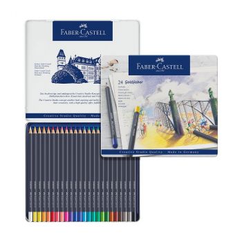 Faber-Castell Goldfaber Метална кутия с 24 цветни молива - Онлайн книжарница Сиела | Ciela.com