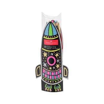 Faber-Castell Grip 2001 Моливи 10 цвята Ракета - Онлайн книжарница Сиела | Ciela.com