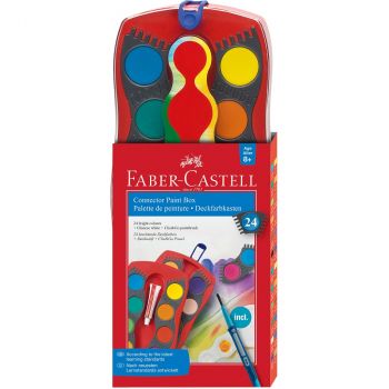 Faber-Castell Connector акварелни бои 24 цвята - Онлайн книжарница Сиела | Ciela.com