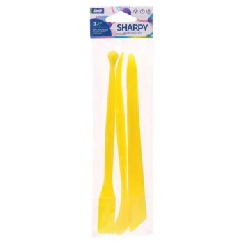 Пластмасови ножчета за пластелин Sharp, 3 броя в опаковка - 8600828162557 - Онлайн книжарница Ciela | ciela.com