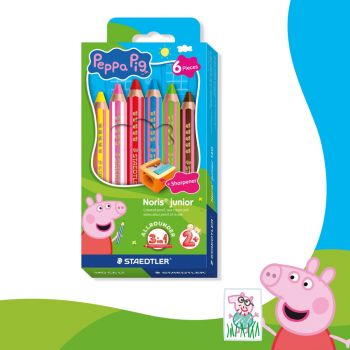 Цветни моливи Staedtler 3в1 - Peppa Pig - 6 цвята - 4007817179536 - Онлайн книжарница Ciela | ciela.com