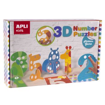 Детски 3D пъзел APLI Kids Цифри животни