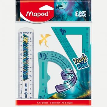 Maped за чертане 3ч. Dragon Twistnflex гъвкав 15см. - 3154149818983 - Онлайн книжарница Ciela | Ciela.com