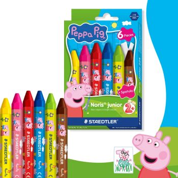 Пастели Staedtler - Peppa Pig - 6 цвята - 4007817179598 - Онлайн книжарница Ciela | ciela.com