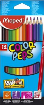 Цветни моливи MAPED COLOR PEPS 12 ЦВЯТА