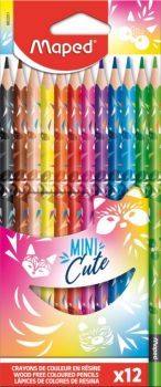 Цветни моливи Maped Color Peps Mini Cute 12 цвята - Онлайн книжарница Ciela | Ciela.com