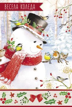 Луксозна релефна картичка - Снежен човек - 3800232620840-33.1038 - Онлайн книжарница Ciela | ciela.com