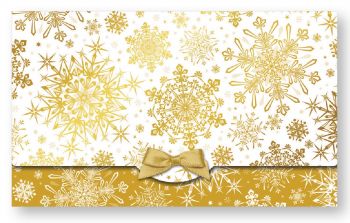 Плик за пари и ваучери - Златни снежинки