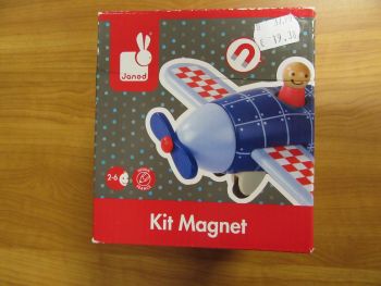 Дървена играчка Janod - Магнитен самолет - нарушен търговски вид - 3700217352059-оказион - Онлайн книжарница Ciela | ciela.com