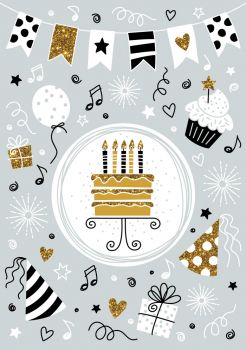 Картичка - Честит рожден ден - Торта - 3800232628860-131.474 - Онлайн книжарница Ciela | ciela.com