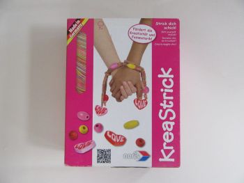 Noris  KreaStrick - Изработка на аксесоари - розов комплект - Нарушен търговски вид - 4000826011118-оказион - Онлайн книжарница Ciela | ciela.com