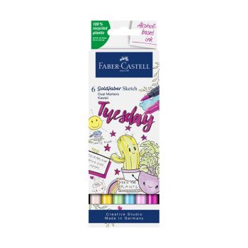 Маркер Faber-Castell - Goldfaber Sketch - Kawaii - 6 броя - 4005401648116 - Онлайн книжарница Ciela | ciela.com