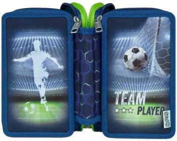 Ученически несесер Undercover - Scooli Team Player - с три отделения, пълен - 4043946312031 - Онлайн книжарница Ciela | ciela.com