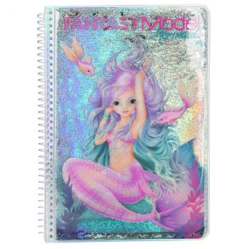 Книжка за оцвевтяване със стикери FANTASY MERMAID русалка - Онлайн книжарница Сиела | Ciela.com