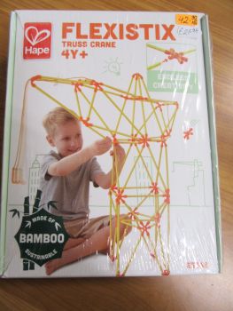 Бамбуков конструктор, Hape, Flexistix, Кран, 94 части - нарушен търговски вид - 6943478021204-оказион - Онлайн книжарница Ciela | ciela.com
