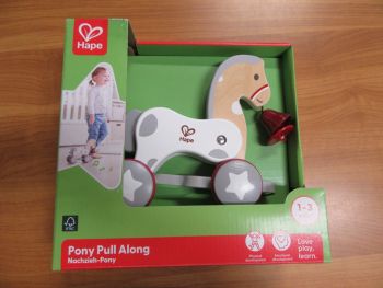 Дървена играчка за дърпане Hape International - Пони - нарушен търговски вид - 6943478038127-оказион - Онлайн книжарница Ciela | ciela.com