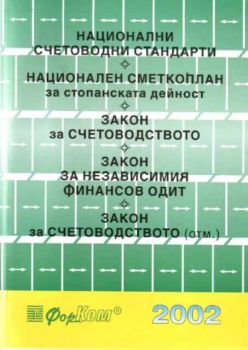 Национални счетоводни стандарти. Национален сметкоплан за стопанската дейност. Закон за счетоводството. Закон за независимия финансов одит. Закон за счетоводството (отм.)