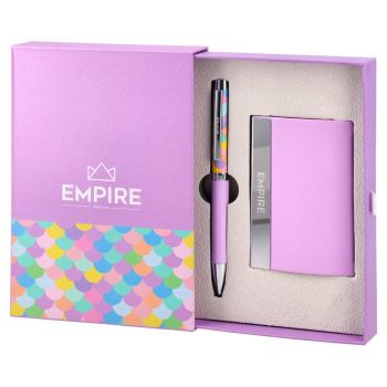 Подаръчен комплект от 2 части Empire - визитник с химикалка - 8600828201621 - Онлайн книжарница Ciela | ciela.com