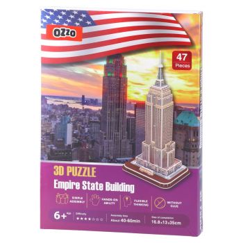 Пъзел Sozzle - 3D - Empire State Building - 47 части - 8600828222367 - Онлайн книжарница Ciela | ciela.com
