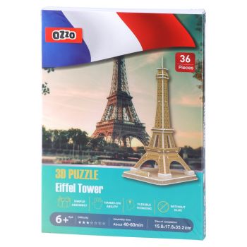Пъзел Sozzle - 3D - Eiffel Tower - 36 части - 8600828222374 - Онлайн книжарница Ciela | ciela.com