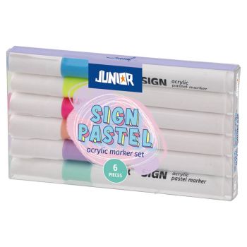 Акрилни маркери Sigh, пастел, 6 броя - 8600828225047 - Онлайн книжарница Ciela | ciela.com
