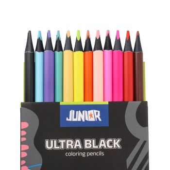 Цветни моливи Junior - Ultra Black - 12 цвята - 8600828269300 - Онлайн книжарница Ciela | ciela.com