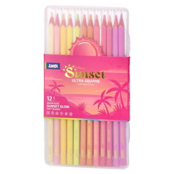 Цветни моливи Junior Ultra Square, залез, 12 цвята - 8600828340764 - Онлайн книжарница Ciela | ciela.com