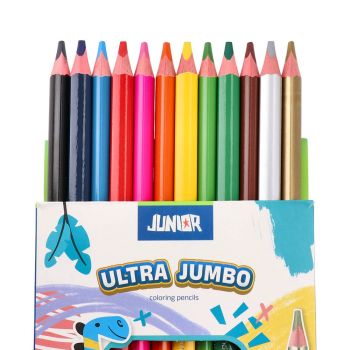 Цветни моливи Junior - Ultra Jumbo - 12 цвята