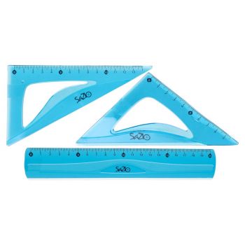 Комплект Flexi S20, 20 см, 3 части, 2 гъвкави триъгълника + линия - 8605028891429 - Онлайн книжарница Ciela | ciela.com
 