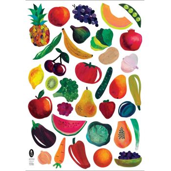 Цветен плакат - Плодове и зеленчуци - Бяла лодка - онлайн книжарница Сиела | Ciela.com