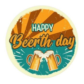 Табелка - картичка - Happy Beerth day - 2521010204472 - Simetro Books - Онлайн книжарница Ciela | ciela.com