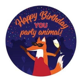 Табелка - картичка - Happy birthday, you party animal - 2521010204533 - Simetro Books - Онлайн книжарница Ciela | ciela.com