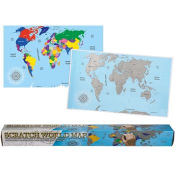 Скреч карта на света за истински пътешественици