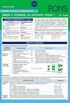 С един поглед - Химия и опазване на околната среда 7. - 10. клас. Дипляна - PONS - 9789543447398 - Онлайн книжарница Ciela | ciela.com