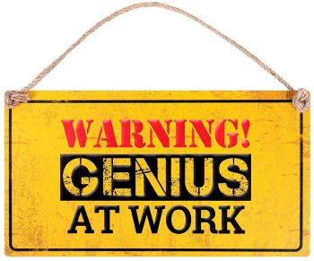 Табелка - Warning! Genius at Work - 2521010200757 - Simetro Books - Онлайн книжарница Ciela | ciela.com