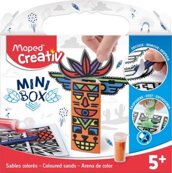Креативен детски комплект Създай ТОТЕМ и оцвети с пясък - Maped Creativ MINI BOX