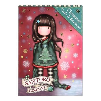 Комплект от 8 Коледни картички - Santoro Gorjuss Merry and Bright - Cosy - 5018997641828 - Онлайн книжарница Ciela | ciela.com