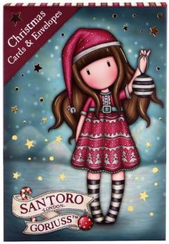 Комплект от 8 Коледни картички - Santoro Gorjuss Merry and Bright - Tis The Season - 5018997641835 - Онлайн книжарница Ciela | ciela.com