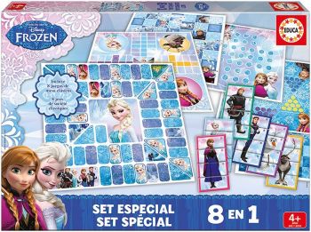 КОМПЛЕКТ ПЪЗЕЛ С ИГРИ 8 В 1 SPECIAL GAME SET 8 IN 1 FROZEN EDUCA - ciela.com