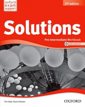 Тетрадка английски език за 9 - 12. кл. Solutions 2E Pre - Intermediate WB & CD PK - ciela.com