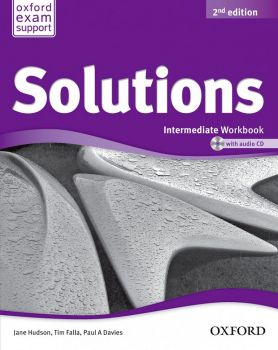 Тетрадка по английски език за 9 - 12. клас Solutions 2E Intermediate WB & CD PK - ciela.com