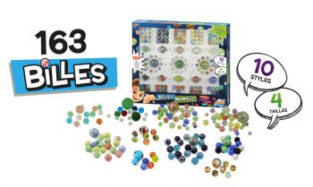 Игра с мраморни топчета Buki - Кутия със 163 топчета