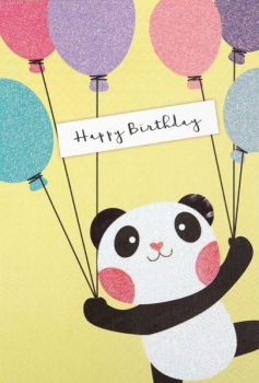 Картичка Busquets за рожден ден - Панда с балони - 8422829639865 - Busquets Gruart - Онлайн книжарница Ciela | ciela.com