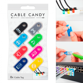 Държачи за кабели Cable Candy Cable Tags - 8 цвята
