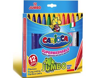 ФЛУМАСТЕРИ CARIOCA JUMBO 12 ЦВ. СУПЕРИЗМ.