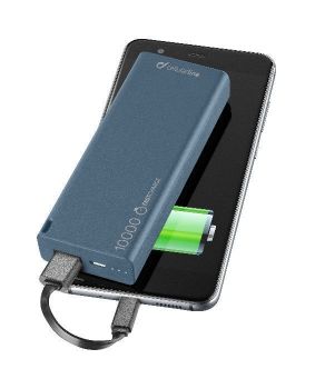 Външна батерия Cellularline Ultra Slim 10000mAh - Синя