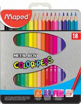 МОЛИВИ МАПЕД COLOR PEPS 18ЦВ. МЕТ.КУТИЯ