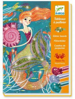 Комплект за рисуване с брокат Djeco - Mermaid  - ciela.com